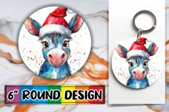 Trendy Round Design Sublimation Artwork , Holiday Animals Product Image 1