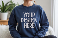Navy Gildan 18000 Sweatshirt Model Mockups Product Image 1