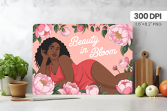 Afro Girl/Woman Melanin braided hair Cutting Board PNG Desig Product Image 1