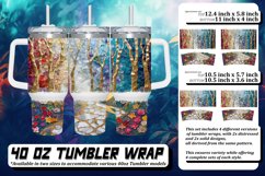 Glittery Floral Fusion Tumbler Wrap Pattern: Sublimation Product Image 1