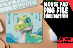 Whimsical Mouse Pad Design PNG, Cute Dino Product Image 1