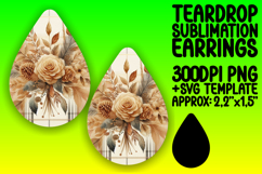 Trendy Teardrop Design for Earrings , Autumn Flower Product Image 1