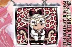 Radiant Memories 20oz tumbler wrap, Cute Cow Product Image 1
