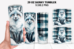 Fox Skinny Tumbler 20oz Wrap Design, Animal Tumbler Wrap Product Image 1