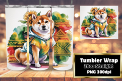 Sublimation Artwork for 20oz Tumbler , Cute Dog Product Image 1