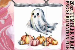 Radiant Love 20oz tumbler wrap, Pumpkin Watercolor Product Image 1