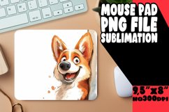 Charming PeekaBoo Dog Whimsy Joy Sublimation Mousepad PNG Product Image 1