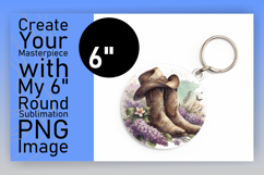 Dynamic Keychain Circle Design PNG , Western Product Image 1