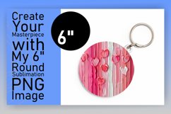 Vibrant Flower Stripes: Sublimation Car Coaster &amp; Keychain Product Image 1