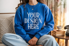 Royal Gildan 18000 Sweatshirt Model Mockups, Product Image 1