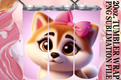 Enchanted days 20oz tumbler wrap, 3D Dog Product Image 1