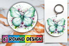 Bright Round Coasters Design, Butterfly Product Image 1