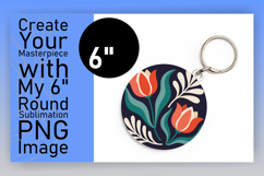 Cute Flamingo with Flowers Round Design PNG Product Image 1