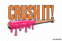 Crush it Svg | Baseball SVG Design | Game Day Svg | Sports Product Image 1