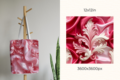 Floral Ribbon Digital Paper Kit Rococo Valentine Patterns Product Image 6