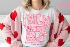 Lace Psalm 67 Six Seven PNG, Turquoise Brown Bow Trend Product Image 4