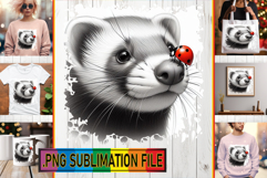 Stylish Tote Bag Magic PNG, Cute Animals Product Image 1