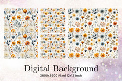 Flower Pattern Background Wallpaper Digital Paper_133 Product Image 1