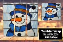 Holiday Snowman Tumbler Wrap 3D Pattern Product Image 1