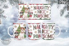 Naughty Nice Mug Wrap Design-Christmas Dog Sublimation Product Image 1