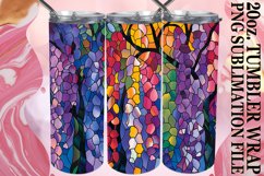 Colorful 20oz Stained Glass Tree Tumbler Wrap Art Product Image 1