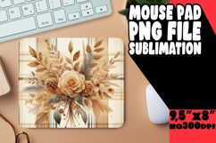 Joyful Desk Pad Design PNG, Autumn Flower Product Image 1