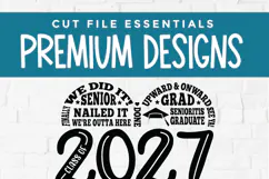 Class of 2027 svg, cute 2027 grad svg, 2027 graduate seniors Product Image 4