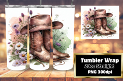 STUNNING 20oz PNG Tumbler Template , Western Product Image 1