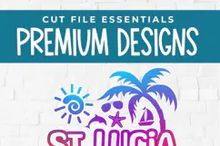 2027 St Lucia svg - St Lucia Vacation or Trip Design Product Image 4