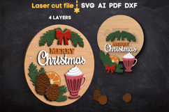 Christmas Signs Bundle SVG laser cut files for Glowforge Product Image 2