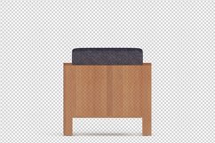 Isometric Arm Chair 3D isolated render Product Image 1