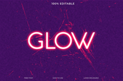 Neon Glow Bright Light 3D Text Effect Template Product Image 1