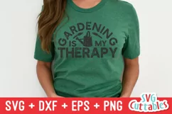 Gardening SVG | Gardening Is My Therapy | Shirt Design Product Image 1
