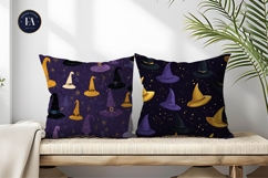 Witch Hats Pattern Spooky Seamless Tileable Digital Paper Product Image 2
