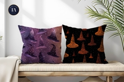 Spooky Magical Witch Hats Pattern Seamless Digital Paper Product Image 2