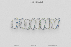 Funny Bubble Outline Cloud Text Effect Template Product Image 1