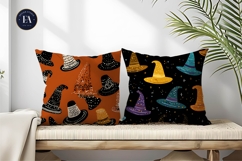 Seamless Witch Hats Pattern Spooky Magical Digital Paper Product Image 2