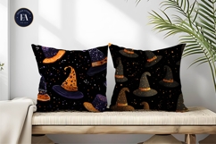 Magical Witch Hats Pattern Spooky Seamless Digital Paper Product Image 2