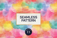 Watercolor Wash Digital Paper | Seamless Rainbow Texture Product Image 3