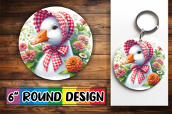 Joyful Circle Coasters Sublimation, Goose Product Image 1
