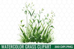 Watercolor Grass Clipart Product Image 1