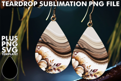 VIBRANT Teardrop Earrings Design PNG, Pattern Product Image 1