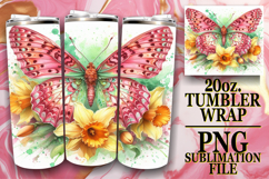 RADIANT JOY 20oz TUMBLER WRAP, Butterfly Product Image 1