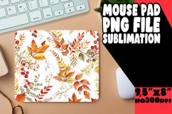Vibrant Autumn Pattern Mouse Pad with Watercolor Product Image 1