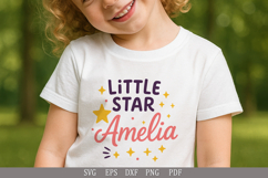 Little Star Amelia SVG - Personalized Name Design for Gifts Product Image 3