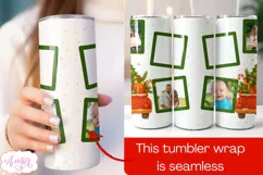 Christmas Photo tumbler wrap sublimation, Christmas truck Product Image 3