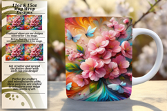 Quirky 15oz Mug Wrap Png Artwork , Flowers Product Image 1