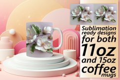 3D Floral Radiance: Mug Wrap Sublimation Product Image 1