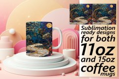 Glittery Magnolia Magic Mug Pattern: Springtime Sublimation Product Image 1