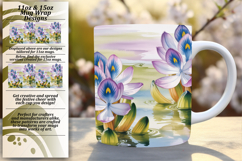 Sweet 15oz Mug Wrap Png Design , Flowers Product Image 1